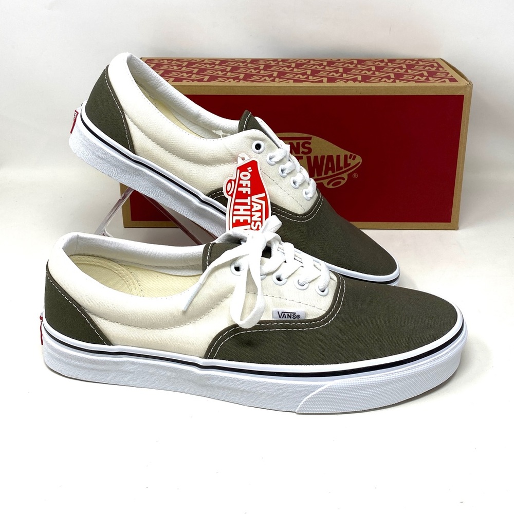VANS Era Utility Pop Canvas Men’s Sneakers Green White Low Top Cream VN0A5KX5B36 - Picture 6 of 10